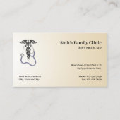 Physician Medical Symbol Stethoscope Business Card 名刺 (正面)