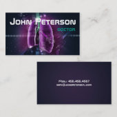 Physician Pulmonologist Therapist博士のレッド・カード 名刺 (正面/裏面)