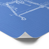 Physicians Table 1926 Patent Art Blueprint ポスター (角)