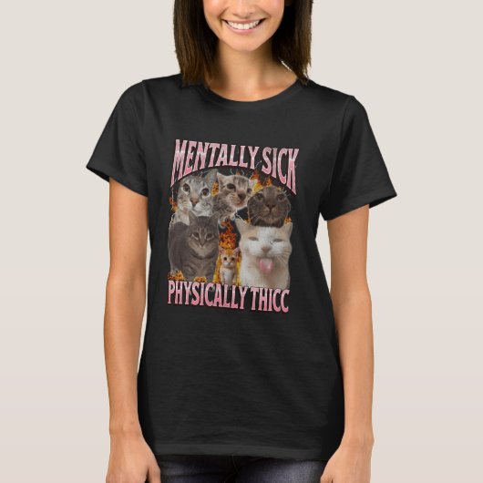 Physicic Catミームおもしろいブートレグ図 Tシャツ (正面)