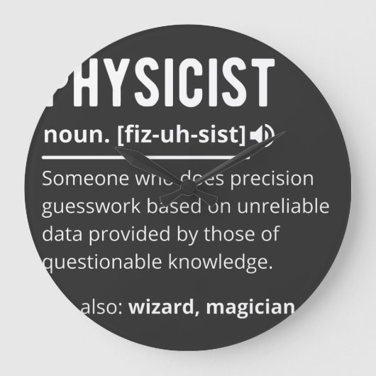 physicist ラージ壁時計 (正面)
