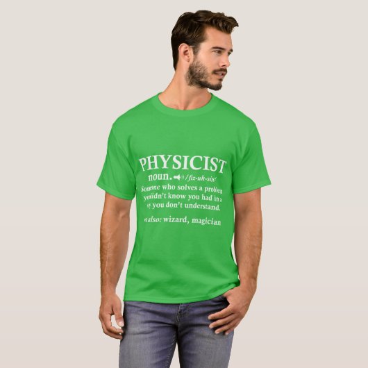 Physicist wizard scientist science physics gift fo tシャツ (正面フル)