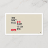 PHYSICSミニマリストの名刺 名刺 (裏面)