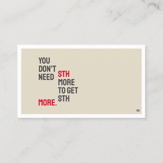 PHYSICSミニマリストの名刺 名刺 (裏面)