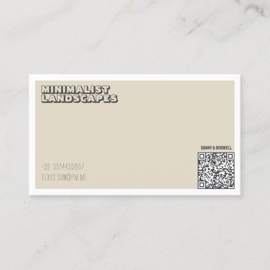 PHYSICSミニマリストの名刺 名刺 (正面)