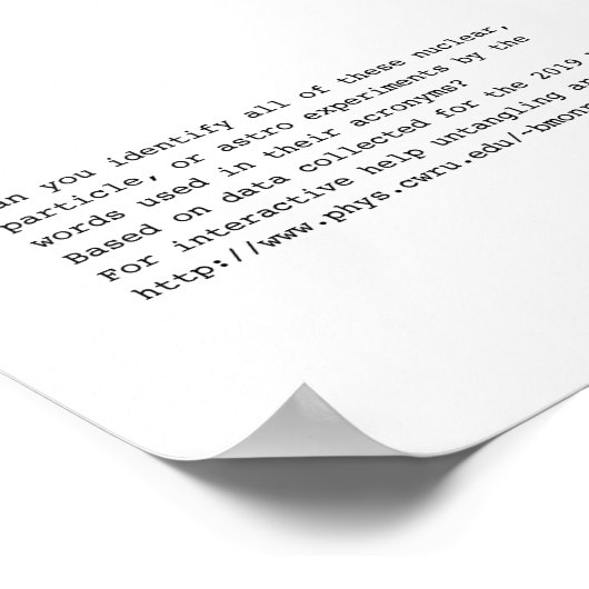 Physics Acronymパズルポスター ポスター (角)