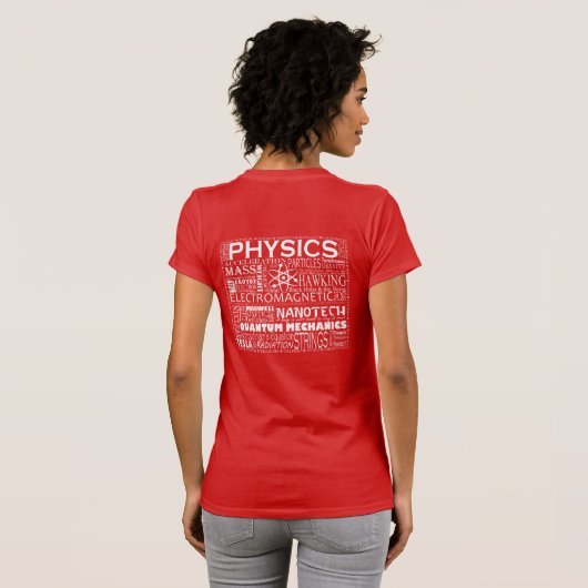 Physics Atom Tシャツ(Dark) Tシャツ (裏面フル)