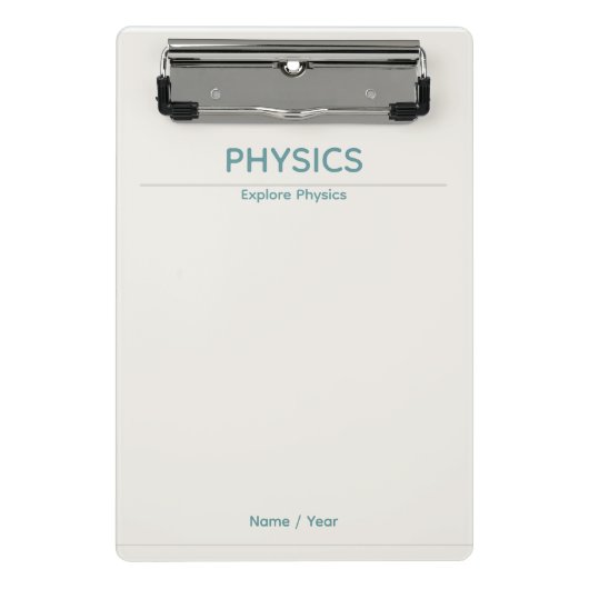 Physics Clipboard – Minimal Design| カスタム名 ミニクリップボード (正面)