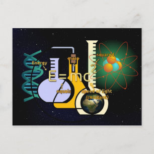 Physics E=mc2カラフルデザイン ポストカード
