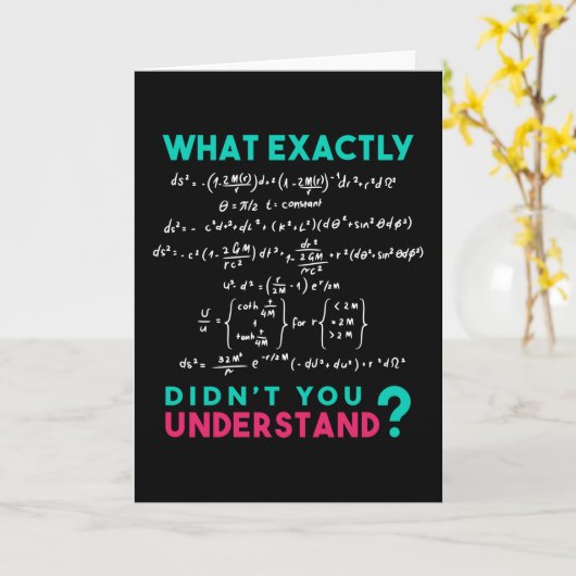 Physics formula Joke カード (黄色い花)