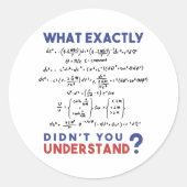 Physics formula Joke ラウンドシール (正面)