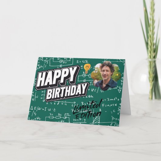 Physics Formulas Limited Editionフォト誕生日 カード (正面)