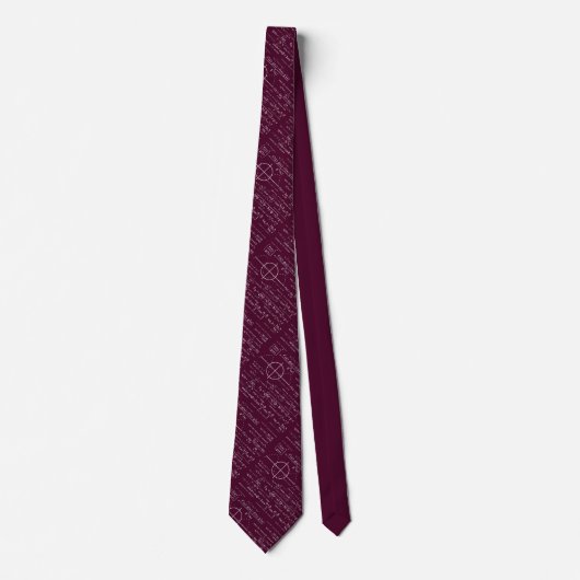 Physics Gift Ideas for Physicists Tie-Burgundy Red ネクタイ (正面)