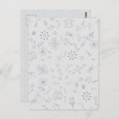Physics scientific symbols pattern Postcard ポストカード (正面/裏面)