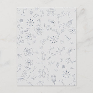 Physics scientific symbols pattern Postcard ポストカード