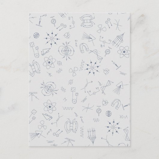Physics scientific symbols pattern Postcard ポストカード (正面)