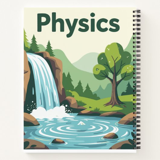 Physics Waterfall Nature Study Notebook | Science  ノートブック (裏面)