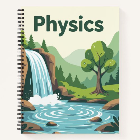 Physics Waterfall Nature Study Notebook | Science  ノートブック (正面)