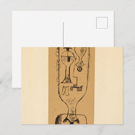 Physiognomic Riddle, 1921 by Paul Klee ポストカード (正面/裏面)
