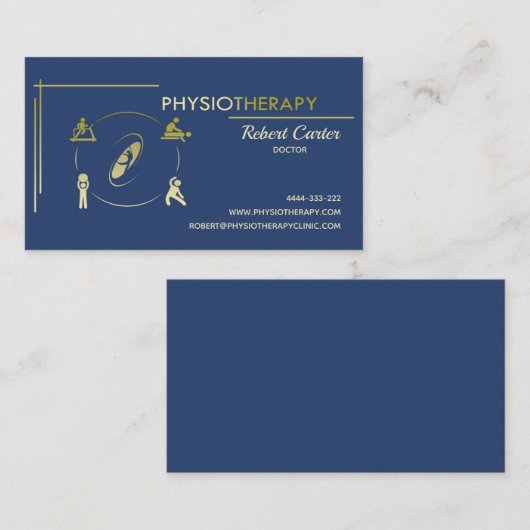 Physiotherpist物理療法の私用医院の博士 名刺 (正面/裏面)