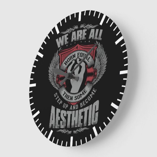 Physiqueモチベーション – 美学 – ステップアップ – Zyzz ラージ壁時計 (傾斜)