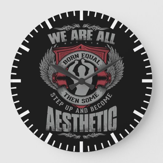 Physiqueモチベーション – 美学 – ステップアップ – Zyzz ラージ壁時計 (正面)