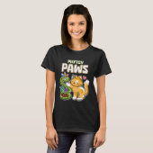 Phyton Paws 楽しい 猫 ヘビ Python プログラミング デザイン Tシャツ (正面フル)