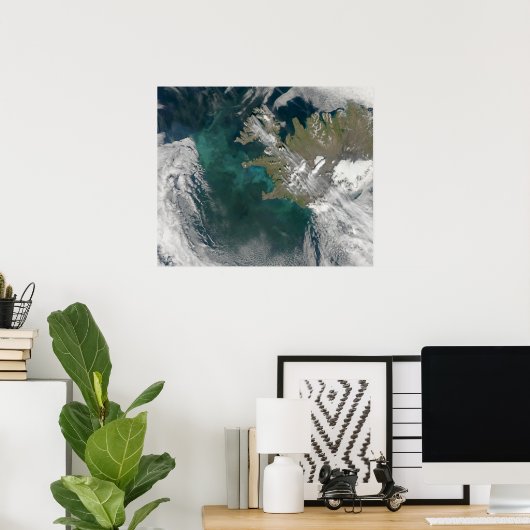 Phytoplankton bloom in the North Atlantic Ocean ポスター (ホームオフィス)