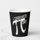 Piおもしろい記号 – I Pi日生き延び紙カップ 紙コップ (正面)