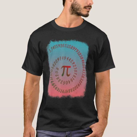 Piおもしろい Spiral 3 14シンボル数学先生学生G Tシャツ (正面)