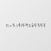 Piから10の小数点「π=3.14」を求める数学と科学 ウィンドウサイン (シート)