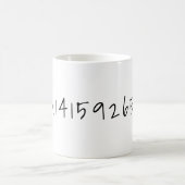 Piから10の小数点「π=3.14」を求める数学と科学 コーヒーマグカップ (中央)