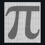 Piから10,000桁のポスタープリント ポスター<br><div class="desc">Piから10, 000桁へのポスターシンボルプリントは、Piの計算の上にPiのシンボルを10, 000桁の小数点以下の桁数に機能</div>