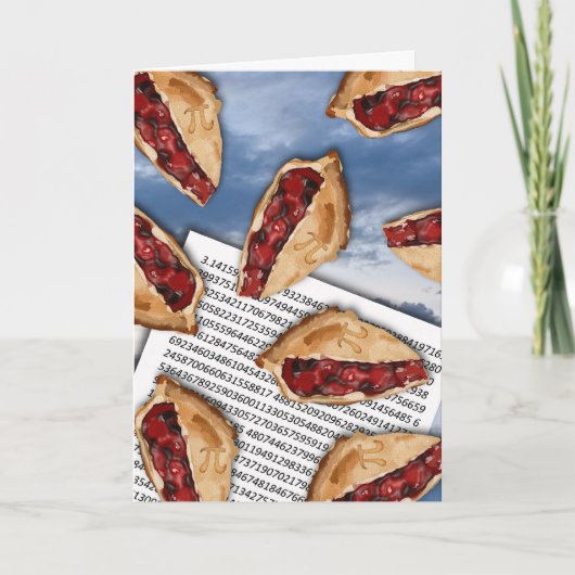 Piが低下している、Pi日グリーティングカード カード (正面)