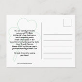 PIとビールST PATRICKS DAY招待状葉書 インビテーションポストカード (裏面)