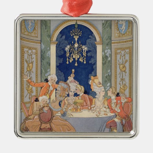 Piによる「Les連絡Dangereuses」のからのイラストレーション メタルオーナメント (正面)