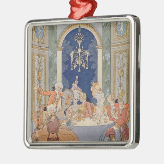 Piによる「Les連絡Dangereuses」のからのイラストレーション メタルオーナメント (左)