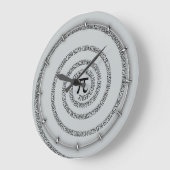 Piのかちりと言う音のためのねじれは灰色色を変えるためにカスタマイズ ラージ壁時計 (傾斜)