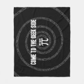 Piのためのギークの側面に来られる フリースブランケット (正面)