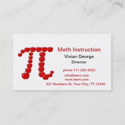 Piのりんご、アップルパイ 名刺 (正面)