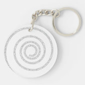 Piのタイポグラフィのスタイルのためのおたくの側面に来られる キーホルダー (裏面)