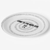 Piのタイポグラフィのスタイルのためのおたくの側面に来られる ペーパープレート (アングル)