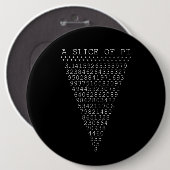 Piのタイポグラフィのスライス 缶バッジ (正面&裏面)