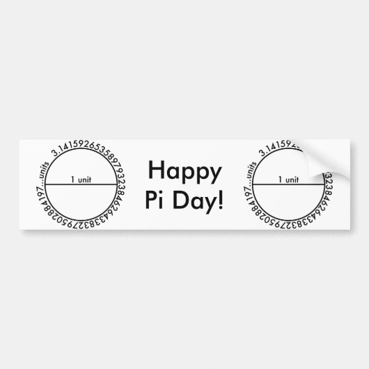 Piの円 バンパーステッカー (正面)
