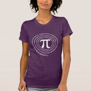 Piの印順序の螺線形のデザイン Tシャツ