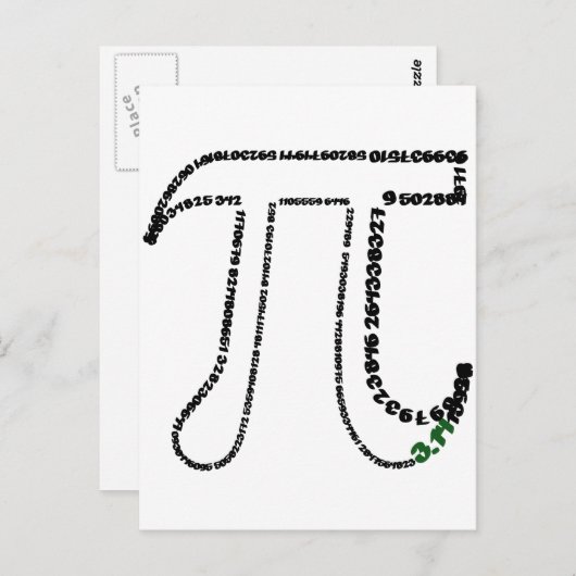 Piの完全な日 ポストカード (正面/裏面)