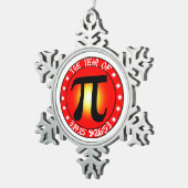 Piの年3/14/15 9:26:53 スノーフレークピューターオーナメント (右)