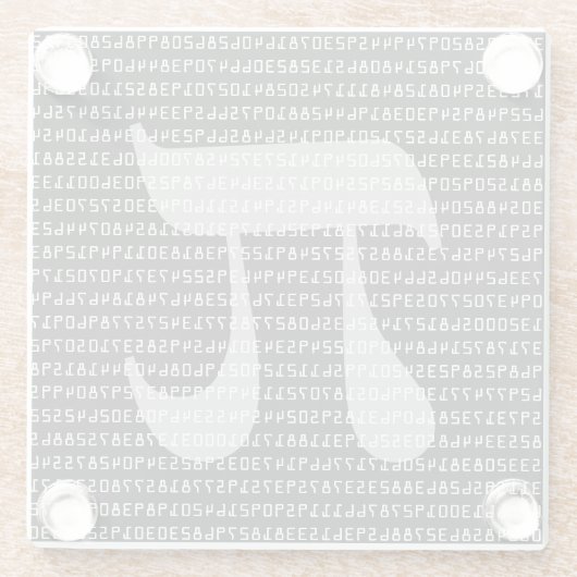 Piの数桁の数学定数 ガラスコースター (裏面)