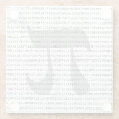 Piの数桁の数学定数 ガラスコースター (裏面)