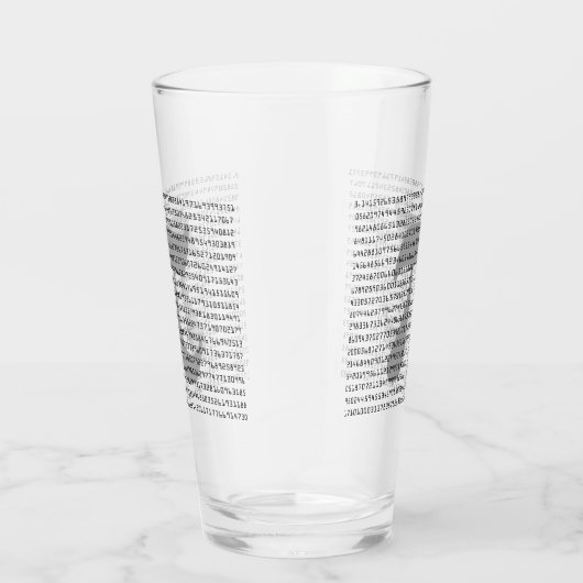 Piの数桁の数学定数 タンブラーグラス (右)